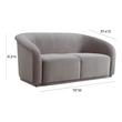 circle sofa couch Tov Furniture Loveseats Grey