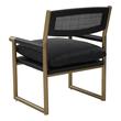 mid century modern velvet chair Tov Furniture Accent Chairs Black
