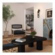 mid century modern velvet chair Tov Furniture Accent Chairs Black
