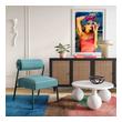 leather swivel lounge chair and ottoman Tov Furniture Accent Chairs Green,Teal