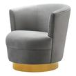 eames lounge chair brown leather Tov Furniture Accent Chairs Grey