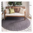 dark rug Unique Loom Area Rugs Gray Machine Made; 6x6