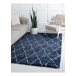 6 foot rug Unique Loom Area Rugs Navy Blue Machine Made; 10x8