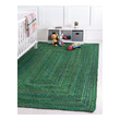 2 by 5 rug Unique Loom Area Rugs Green Hand Braided; 12x9