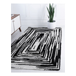 over sized rugs Unique Loom Area Rugs Black/White Hand Braided; 6x4