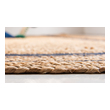 contemporary runner rugs Unique Loom Area Rugs Natural/Navy Blue Hand Braided; 12x9