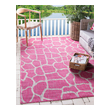 floor carpet mat Unique Loom Area Rugs Pink Machine Made; 12x9
