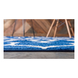 white shag carpet Unique Loom Area Rugs Navy Blue Machine Made; 9x6