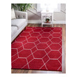 2 by 3 rug Unique Loom Area Rugs Red Machine Made; 5x3