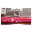 3 by 10 Unique Loom Area Rugs Red Machine Made; 13x2
