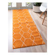 3 ft rug Unique Loom Area Rugs Orange Machine Made; 6x2