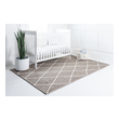 large blue and grey rug Unique Loom Area Rugs Gray/Ivory Hand Braided; 12x9