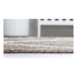 rug collective Unique Loom Area Rugs Gray/Ivory Hand Braided; 5x3