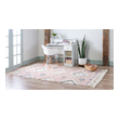 long shag rug Unique Loom Area Rugs Pink Hand Woven; 5x3