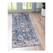 grey and white runner Unique Loom Area Rugs Blue Machine Made; 8x2