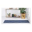 carpet runners for sale Unique Loom Area Rugs Navy Blue/Ivory Machine Made; 7x2
