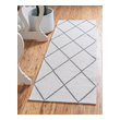 grey kitchen runner rug Unique Loom Area Rugs Ivory/Gray Machine Made; 6x2