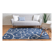 8 by 8 rug Unique Loom Area Rugs Navy Blue/Ivory Machine Made; 6x4