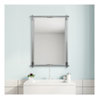 clear mirror Uttermost Vanity Mirrors Ribbed Glass Columns Accented With Polished Chrome Plated Details. Carolyn Kinder