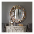 oval tall mirror Uttermost Round Wood Mirrors Individual Panels Made From Reclaimed Old Doors Fastened To Solid Mango Wood. Colors Will Vary On Each Piece. NA