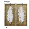 basin box design Uttermost Shadow Box / Wall Art Authentic Lush White Feathers, Under Glass, Showcased In A Pine Wood Shadow Box Featuring A Rich Gold Leaf Finish.