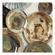 wall tissue holder Uttermost Shadow Box / Wall Art A Collection Of Hand Painted Multicolored Plates, Artfully Arranged Over A White Backing, Mounted In A  Metallic Gold Leaf Finished Pine Wood Shadow Box.
