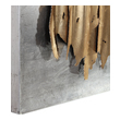 bronze framed wall art Uttermost Metal Wall Art Iron Wall Art Featuring Layers Of Metal Strips With Crude Edging, Finished In An Antique Gold Leaf And Set On A Distressed Silver Leaf Iron Backing. May Be Hung Horizontal Or Vertical.
