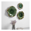 large paintings for living room Uttermost Floral Wall Art Wall Art A Trio Of Ceramic Flowers With Detailed Veining, Glazed In Forest Green With Brown Edges. May Be Hung On Wall Or Used As Tabletop Accessory. Sizes: Sm-11x3x11, Med-15x3x15, Lg-18x4x18