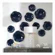 word wall art Uttermost Ceramic Wall Décor A Trio Of Ceramic Flowers With Detailed Veining, Glazed In A Rich Cobalt Blue. May Be Hung On Wall Or Used As Tabletop Accessory. Sizes: Sm-11x3x11, Med-15x3x15, Lg-18x4x18