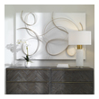 bathroom word art Uttermost Modern Metal Wall Art A Feminine Take On Abstract Contemporary Styling, Featuring A Solid Iron Construction. The Matte White Base Is Accented By A Free-flowing Hand Forged Metal Design In A Classic Brushed Gold Finish. May Be Hung Horizontal Or Vertical.