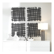large wall art pieces Uttermost Metal Wall Art Solid Iron Wall Panel Is Constructed In An Abstract Grid Pattern, Finished In Matte Black. May Be Hung Four Ways.