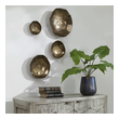 pictures canvas wall art Uttermost Metal Wall Art Handcrafted From Aluminum, These Metal Wall Bowls Feature Noticeable Textural Elements With Organic Edge Details And Are Finished In Vintage Brass. May Be Hung On A Wall With Keyhole Hangers, Or Displayed As Tabletop Accessories. Sizes: Sm-5x5x1, Med-7x7x2, Lg-9x9x2, XL-11x11x3