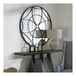 mirror frames for living room Uttermost Mirrored Wall Art Taking Cues From Updated Traditional Styling, This Mirrored Wall Accent Features A Petite Iron Medallion Finished In Satin Black.