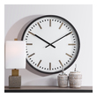 clock with wall Uttermost Large Wall Clock Wall Clock Featuring A Dark Bronze Frame With Nail Head Accents And A White Face With Antique Brass And Black Accents. Quartz Movement Ensures Accurate Timekeeping. Requires One "AA"battery.