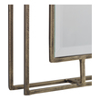 modern bathroom round mirror Uttermost Gold Wall Mirror Clean And Contemporary, Each Mirror Exhibit Linear Metal Frames With A Nearly Two Inch Open Depth. Each Frame Is Finished In A Heavily Antiqued Gold, Accented By Slim Beveled Mirrors. May Be Hung Horizontal Or Vertical.
