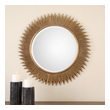 design wall mirror ideas Uttermost Round Gold Mirrors Layered Metal Tubes Finished In An Antiqued Gold Leaf.