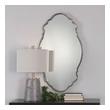 standing mirror rustic Uttermost Silver Mirror Hammered Iron Finished In A Metallic Silver With A Lightly Applied Burnished Wash.
