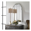 accent mirror for bathroom Uttermost Frameless Arched Mirror The Outer Frame Is Constructed Of Curved, Hand Beveled Mirrors With A Solid Wood Backing Painted In Black.