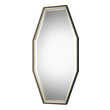 decor for around mirror Uttermost Gold Octagon Mirror Solid Pine Frame Finished In A Dark Espresso Accented With A Metallic Gold Leaf Inner Lip.
