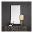 elle decor mirrors Uttermost Metallic Silver Mirror This Contemporary Design Features A Hammered Texture On All Sides Over A Linear Profile, Finished In A Lightly Antiqued Metallic Silver.