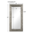tall wall mirror decor Uttermost Metallic Silver Mirror This Contemporary Piece Has An Animalistic Behavior With Its Organic Wavy Texture, Finished In A Metallic Silver.