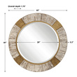 bathroom mirror design modern Uttermost Round Gold Mirror This Round Mirror Has Modern Style Elements Mixed With Rustic Flair That Create An Elevated Design. An Iron Frame Finished In A Heavily Antiqued Metallic Gold Is Combined With Raised Solid Fir Wood Panels That Feature A Heavily Distressed Aged Whitewash. This Piece Has A Generous 1 1/4" Bevel.