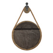 long lean mirror Uttermost Round Pulley Mirror This Rustic Mirror Design Features An Aged Natural Wood Finish With Exposed Nail Head Accents And Thick Rope Detailing That Surrounds The Mirrors Frame. The Mirror Is Hung Using An Antique-inspired Pulley With Aged Black Detailing And A Matching Aged Black Decorative Hanging Hook. This Round Mirror Incorporates A Generous 1" Bevel.