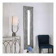 leaning mirror living room Uttermost  Metallic Mirror This Rectangular Mirror Features A Heavily Textured Surface Finished In A Metallic Silver Leaf With A Heavy Charcoal Wash Over A Solid Wood Construction. This Contemporary Design Boasts A Great Profile For Showing Individually Or Multiple For A Bold Statement. The Mirror Has A 1" Bevel And May Be Hung Horizontal Or Vertical.