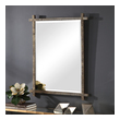 wood and silver mirror Uttermost Vanity Mirror This Mirror Features An Antique Gold Finished Frame With Ribbed Texture, Adding A Tribal Feel. The Piece Has A Generous 1 1/4" Bevel And May Be Hung Horizontal Or Vertical.