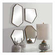 rustic wood mirror bathroom Uttermost Modern Mirror Scandinavian Inspired Mirrors Are Organically Shaped With Petite Metal Frames Finished In Aged Gold. Sizes: S-14"x13", M1- 18"x14", M2- 15"x14", L-20"x12"