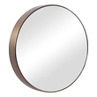 floor silver mirror Uttermost Modern Round Mirror Showcasing A Clean Modern Look, This Round Mirror Features A Deep Profile Iron Frame With An Antique Brushed Brass Finish.