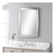 freestanding mirrors for sale Uttermost Brushed Nickel Mirror This Transitional Mirror Features An Iron Frame Finished In Brushed Nickel With A Generous 1 1/4" Bevel. May Be Hung Horizontal Or Vertical.