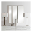 furniture with mirror Uttermost Gold Mirror This Set Of Three Mirrors Showcase Simple, Clean Lines With Gold Leaf Finished Metal Profile Frames. Each Mirror May Be Hung Horizontal Or Vertical, Allowing For Multiple Modern Display Options. Sizes: S-8"x47", M-12"x47", L-16"x47"
