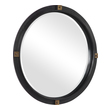 uttermost floor mirror Uttermost Industrial Round Mirror Heavily Influenced By Industrial Style, This Round Mirror Features A Dark Bronze Copper Sheet Frame With Nail Head Accents And Antique Brass Rivet Details. Mirror Has A Generous 1 1/4" Bevel.